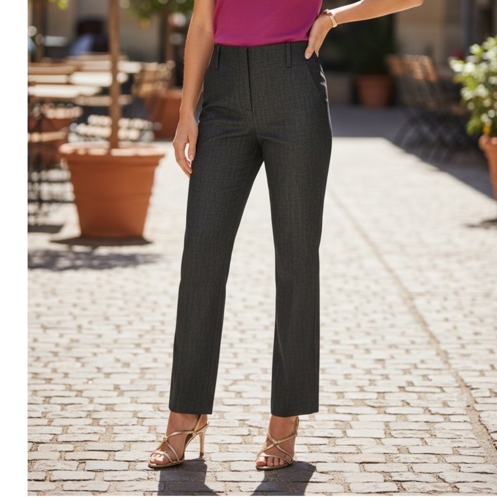 Talbots Southampton Pant Womens 14 Dark Wash Indigo Straight Leg Trousers Denim